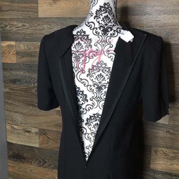 Vintage 60s 70s dress Union label sz M/L Henry Lee blazer black VTG 1970s retro - Picture 14 of 16